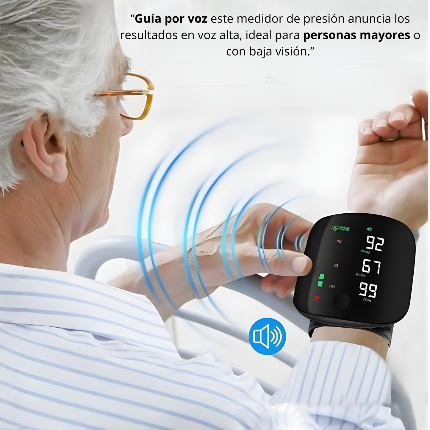 Monitor de presión arterial en la muñeca